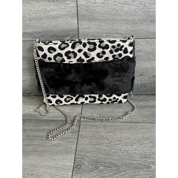 America and Beyond Faux Fur Convertible Clutch w/ Strap bag - Picture 1 of 10